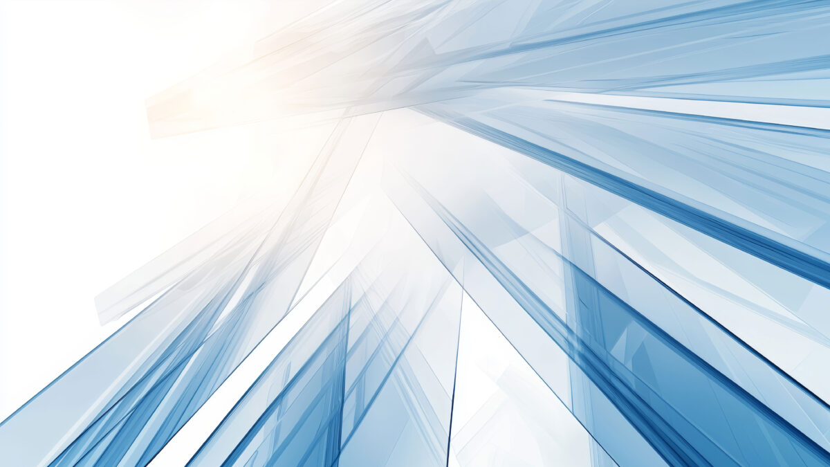 view upwards of skyscrapers