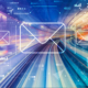 envelope icons floating over speeding data
