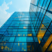 upward view of glass towers