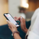 Woman using mobile phone