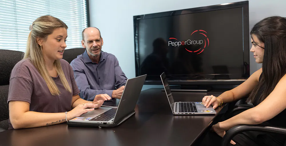 Team members meeting in the office