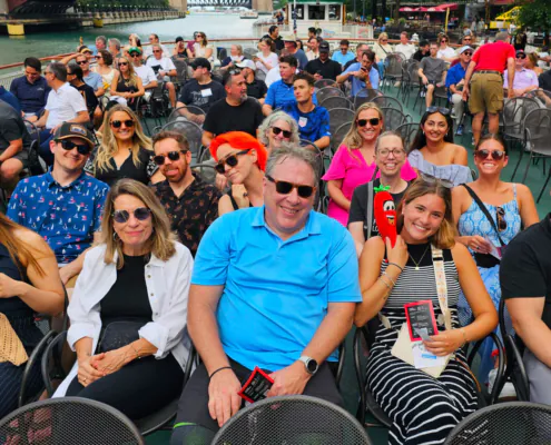 Part of the Pepper Group team on an architecture tour in Chicago
