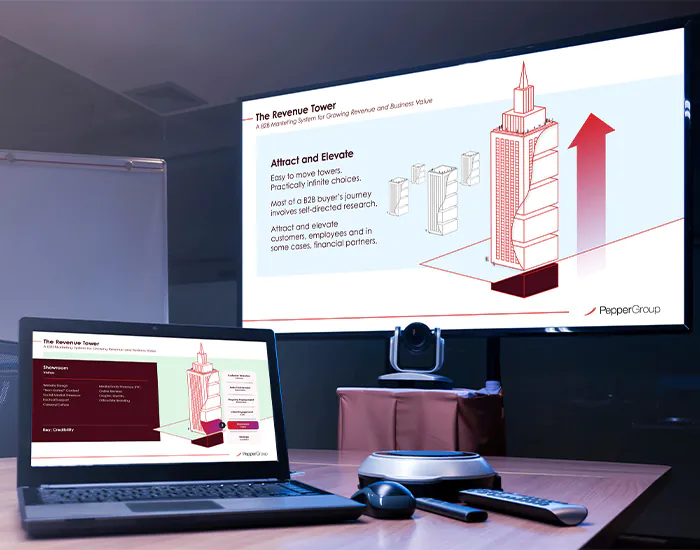 Revenue Tower Presentation on a Large TV Revenue Tower Presentation on a Large TV