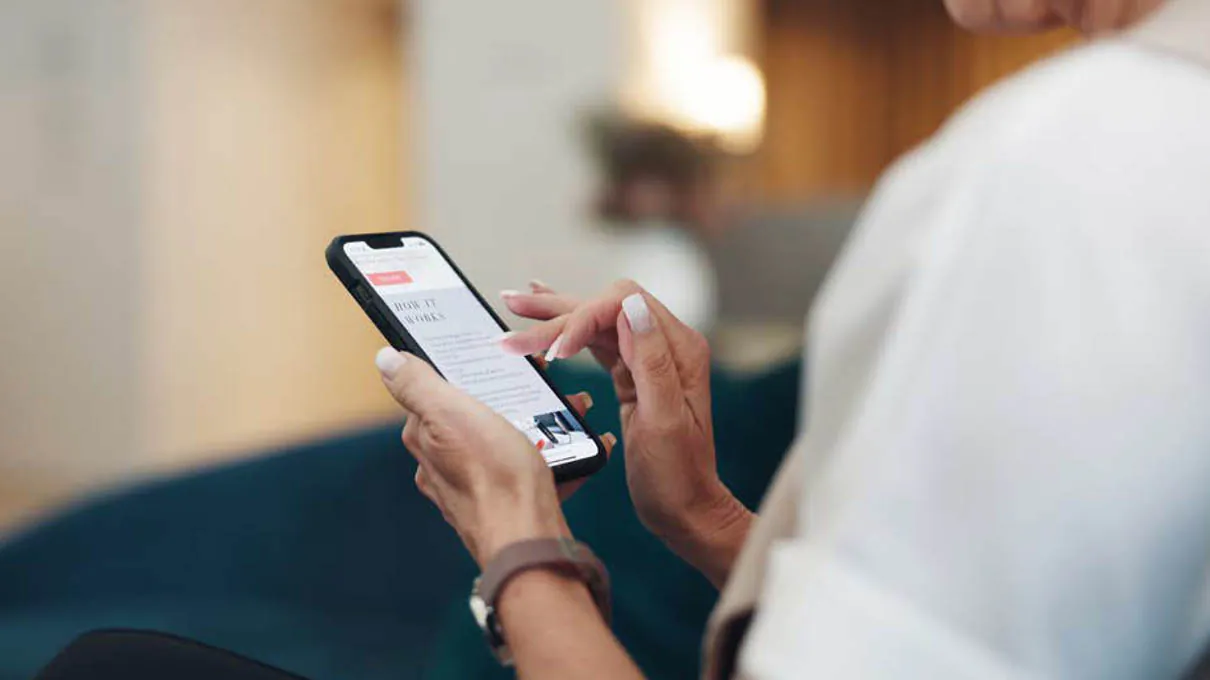 Woman using mobile phone